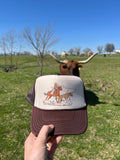Lasso Longhorn Two Tone Trucker Hat