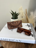 Leather Sunglasses Case-Brown