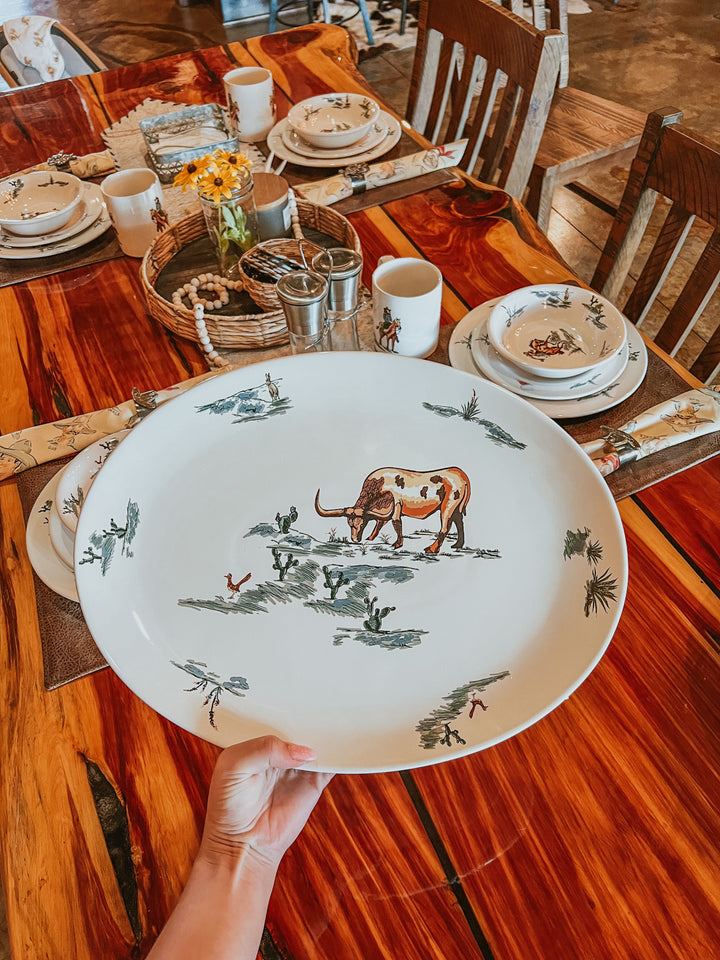 Ranch Life in Color Serving Platter