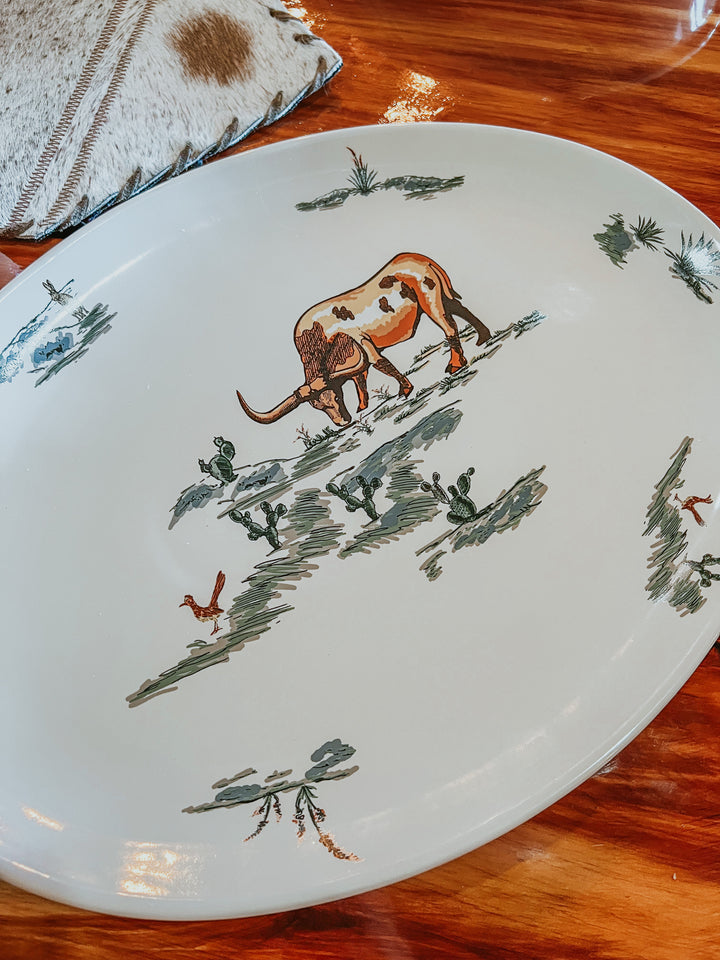 Ranch Life in Color Serving Platter