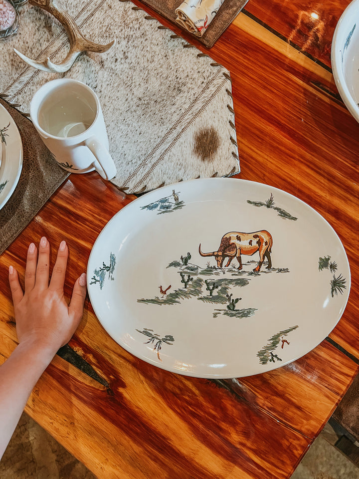 Ranch Life in Color Serving Platter