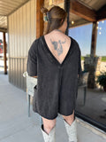 Too Comfy Romper-Black