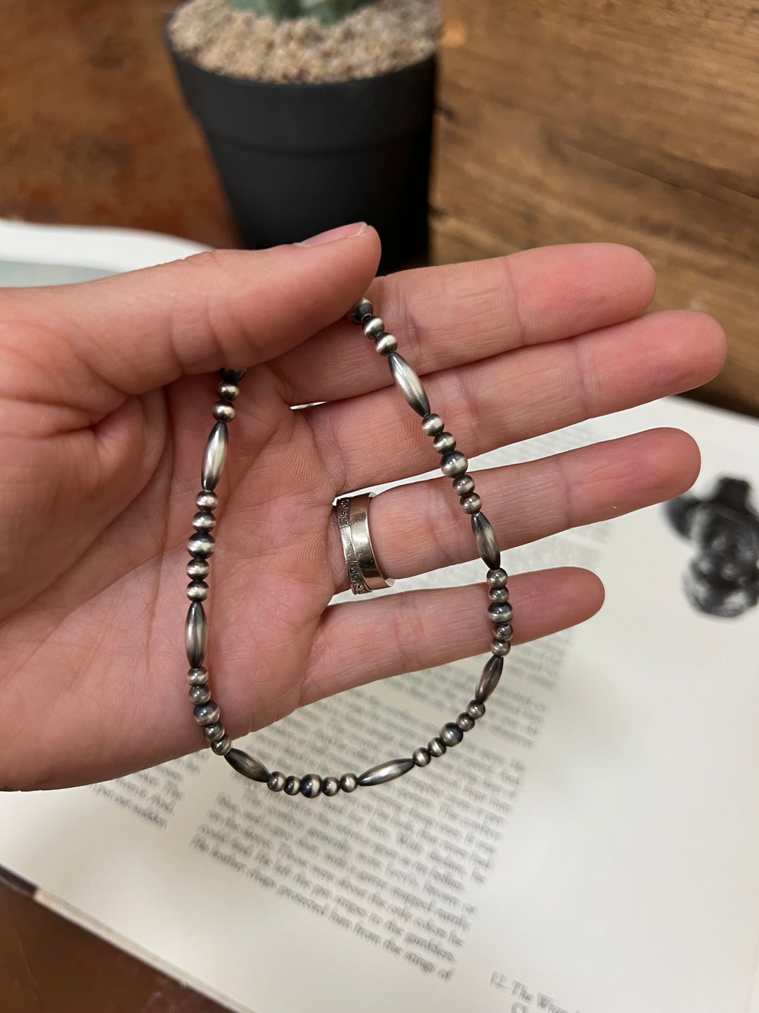 Torpedo Desert Pearl Necklace-16"