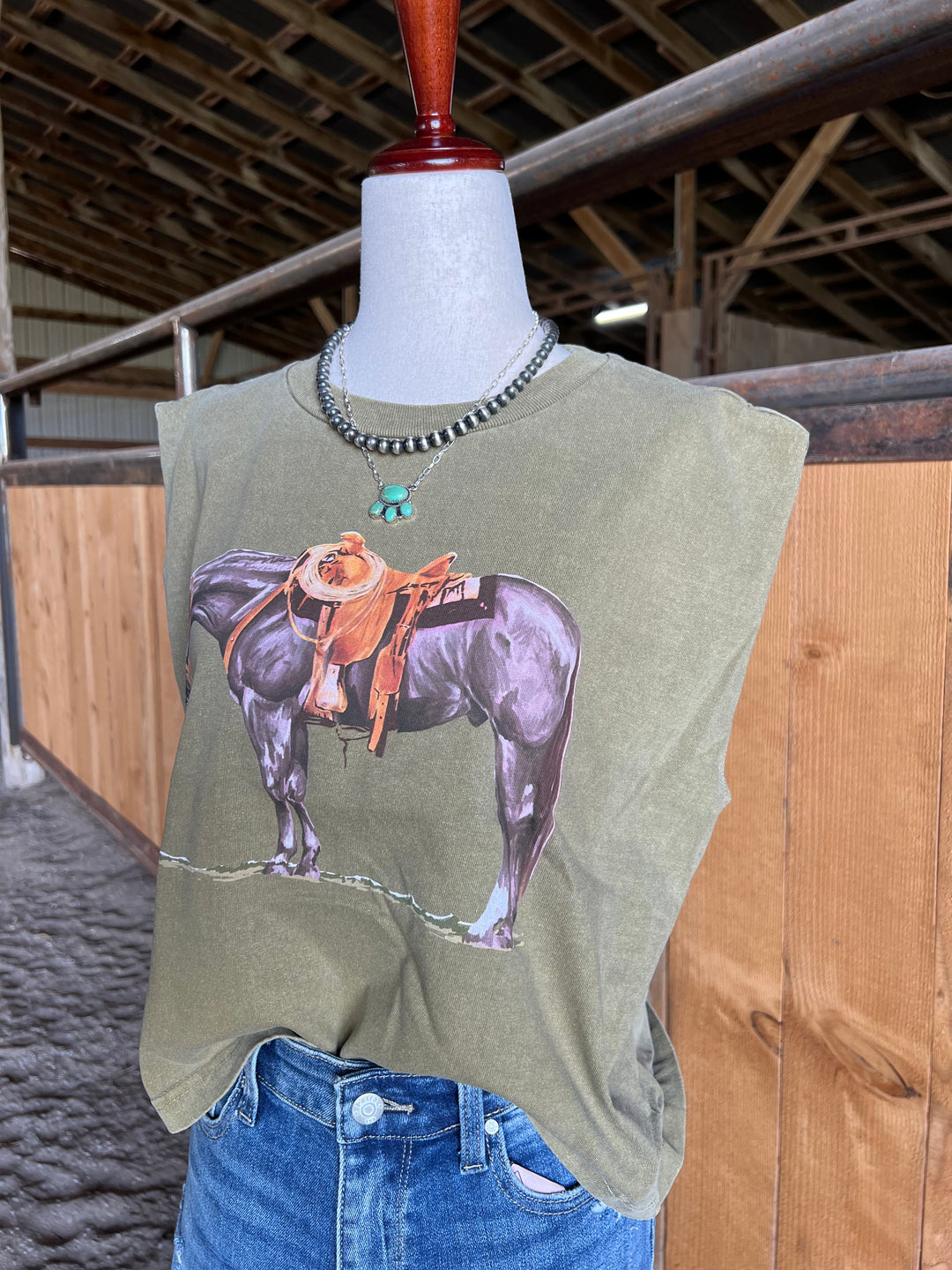 Gray Cowpony Muscle Tank{Multiple Colors}