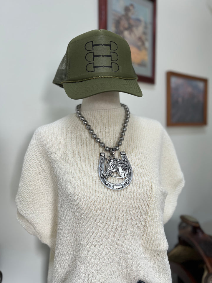Horse Shoe Statement Necklace