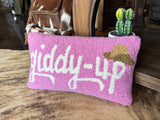 Giddy Up Pink Hook Pillow