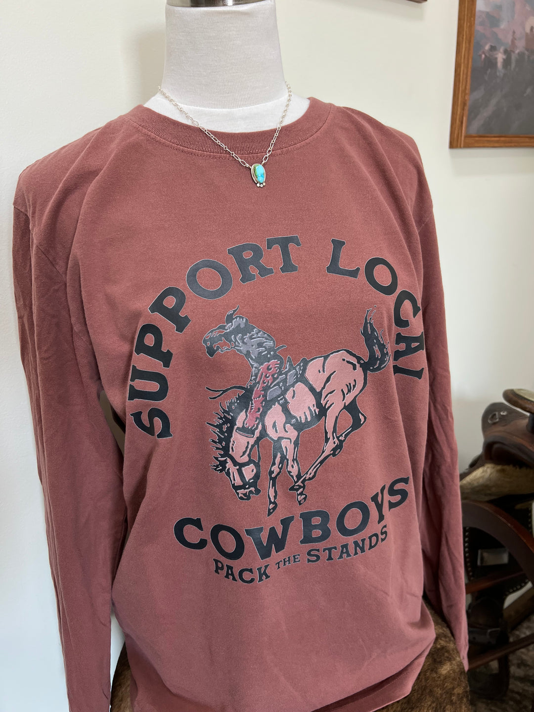 Support Cowboys Long Sleeve Shirt
