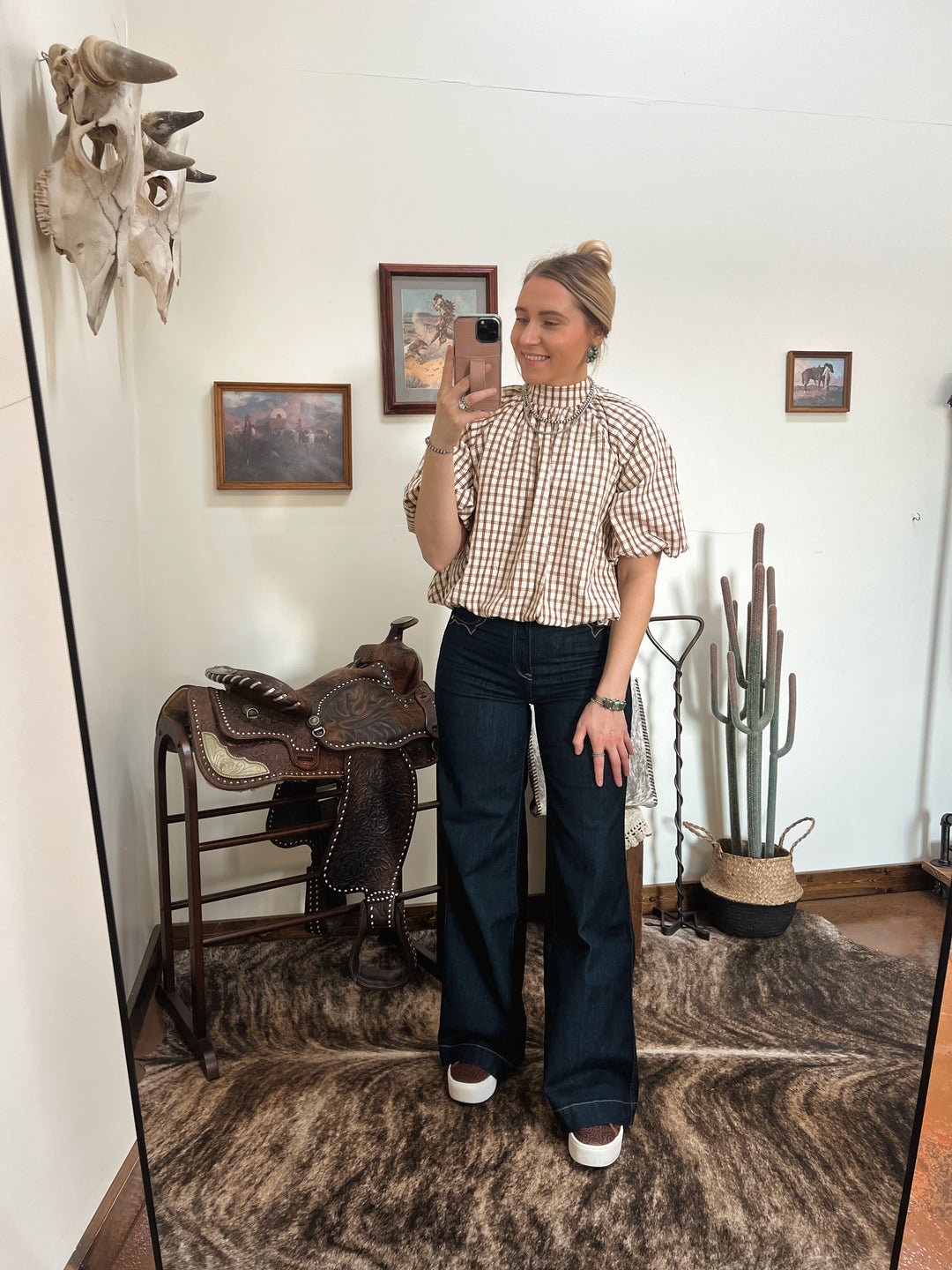 Huntington Plaid Top