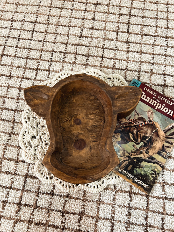 Cow Head Dough Bowl