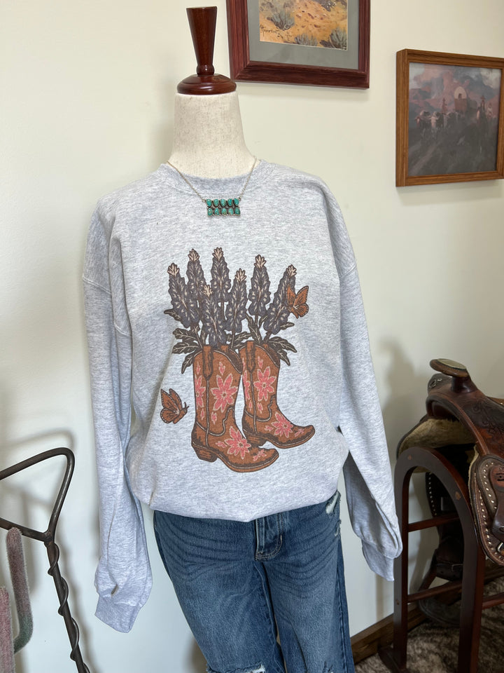 Texas Bloomin Boots Crewneck