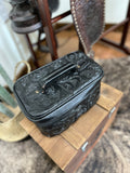 Tooled Leather Jewelry Case-Black