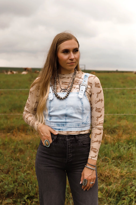 Buckle Up Buttercup Crop Tank