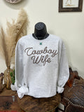 Cowboy Wife Crewneck- Ash