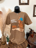 Cowboy Enough Tee-Coyote Brown