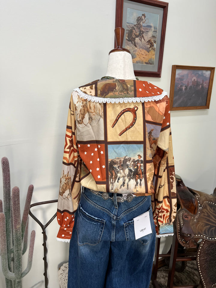 Tucker Cowboy Button-Up Blouse