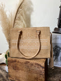 Boot Stitch Rough Out Tote- Camel