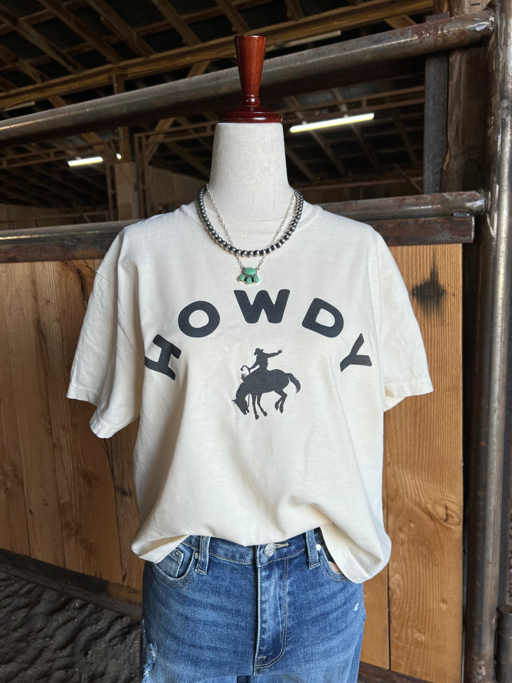 Howdy Bronc Box Tee{2 Colors}
