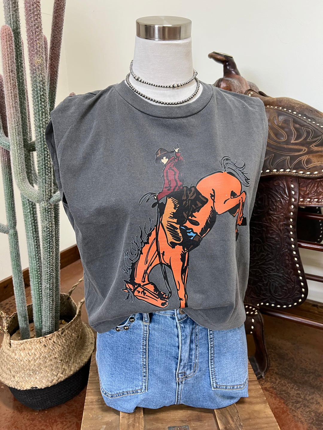 Bronc Time Muscle Tank