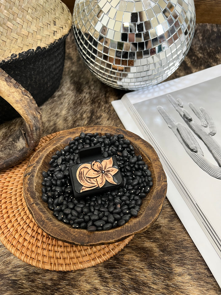 Small Floral Hand Tooled Hair Clip{3 Colors}