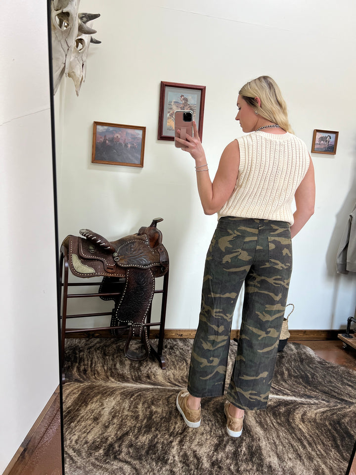 Camo Barrel Jeans