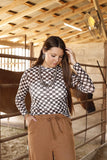 Cowgirl Checker Mesh Top