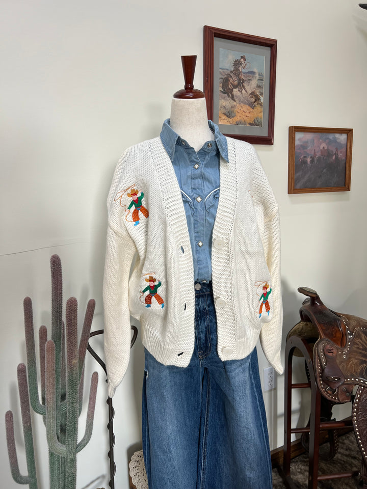 Embroidery Cowboy Cardigan