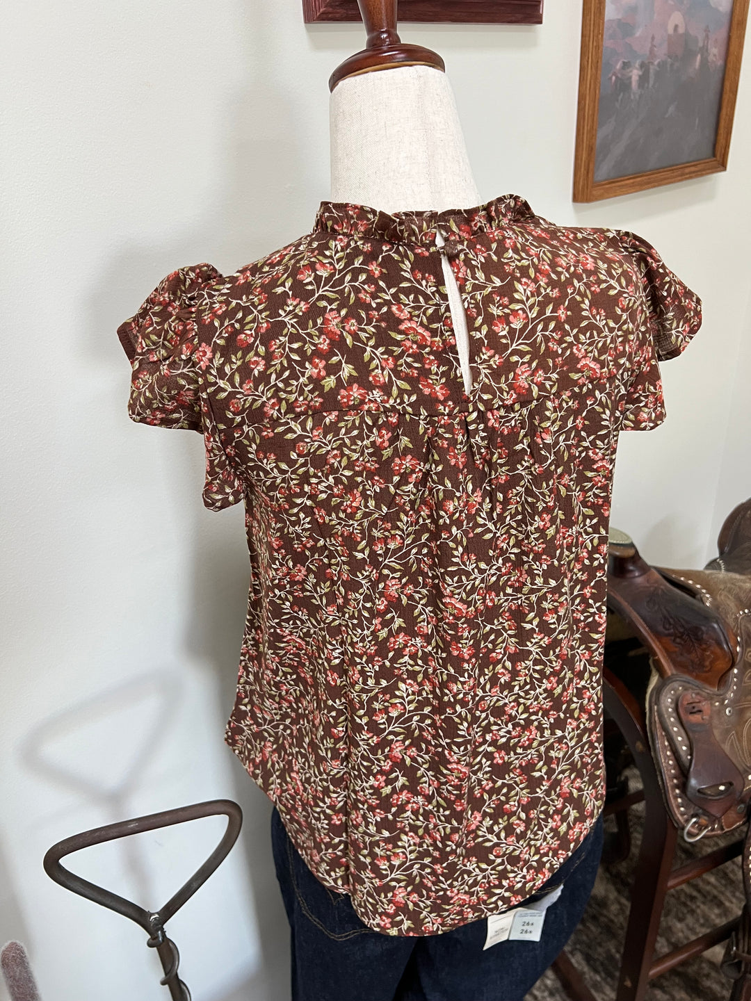 Floral Lace Yoke Top