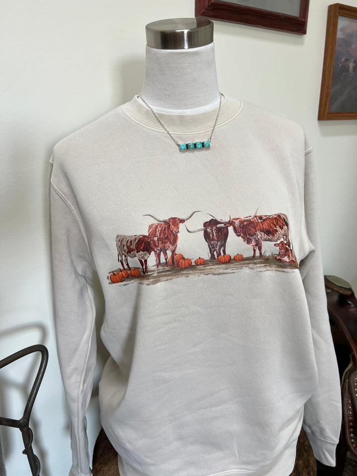 Longhorn Pumpkin Patch Crewneck
