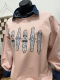 B&W Cinches Crewneck-Pale Pink