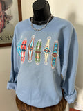 Cinches Crewneck-Shy Blue