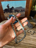 10mm Stamped Navajo Pearls-18”