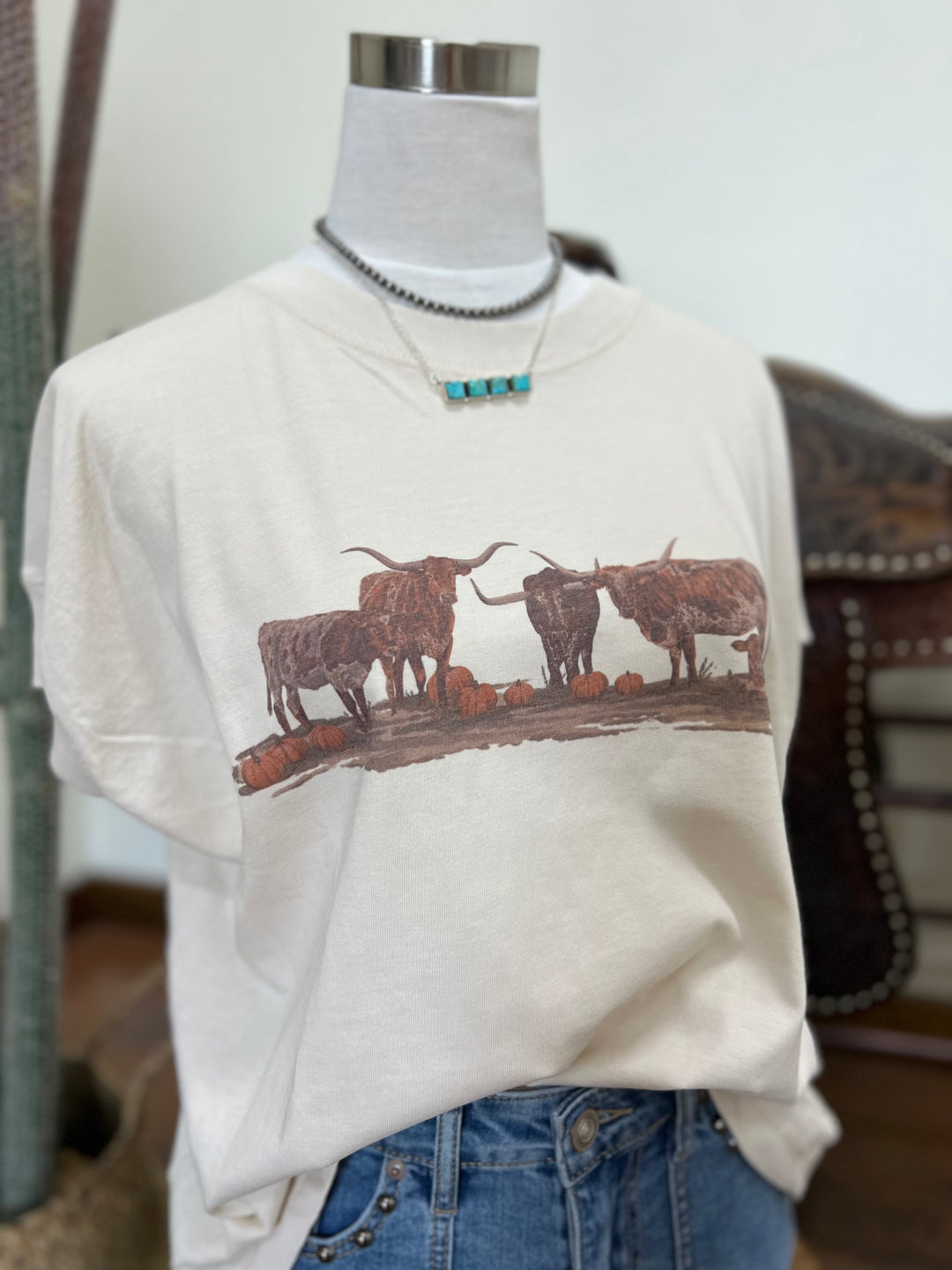 Longhorn Pumpkin Relaxed Tee
