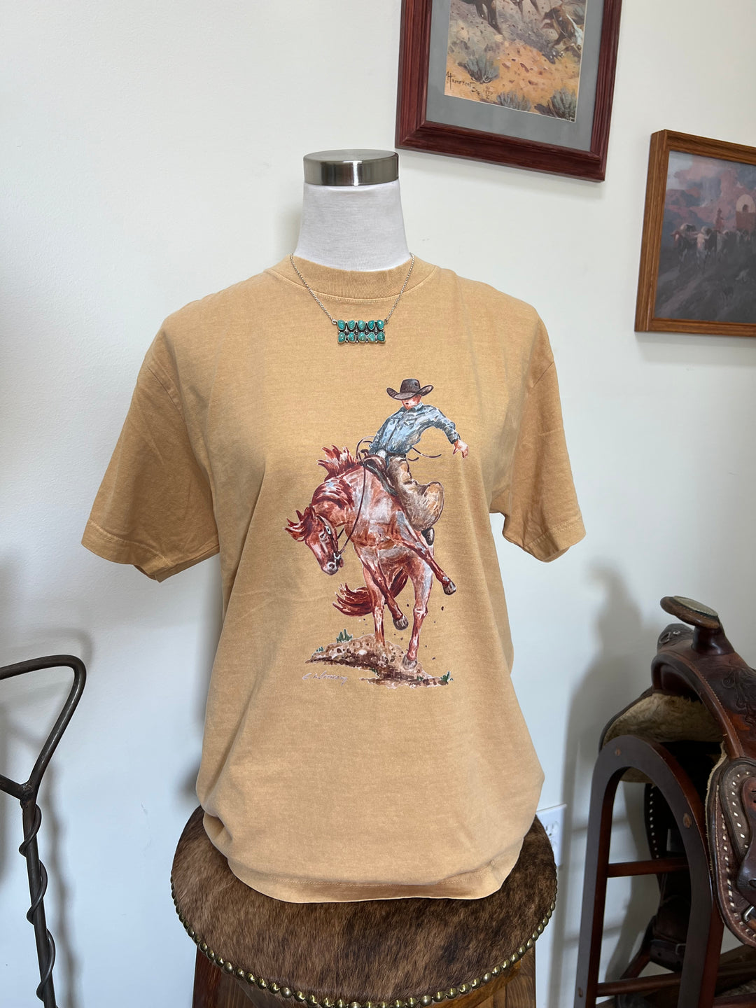 The Cowboy T-Shirt-Mustard