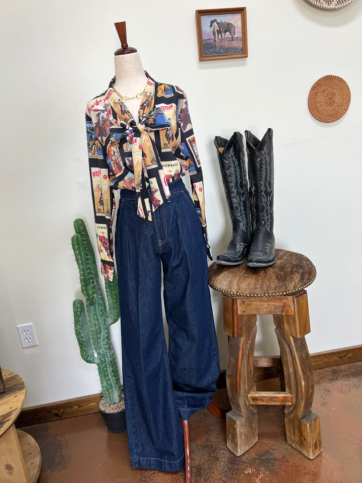 Cowboy Stamp Bow Top