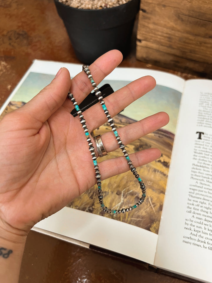 Turquoise Heishi Necklace{2 Lengths}