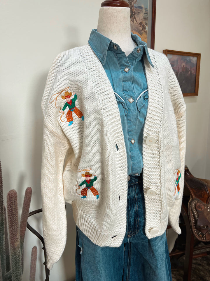 Embroidery Cowboy Cardigan