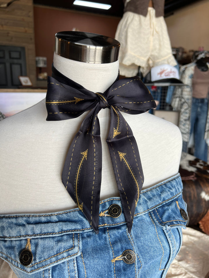 Black Smiley Pocket Twilly