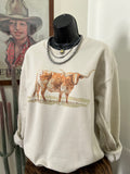 Wate Color Longhorn Crewneck