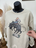 Jack-O-Bronc Crewneck-Sand