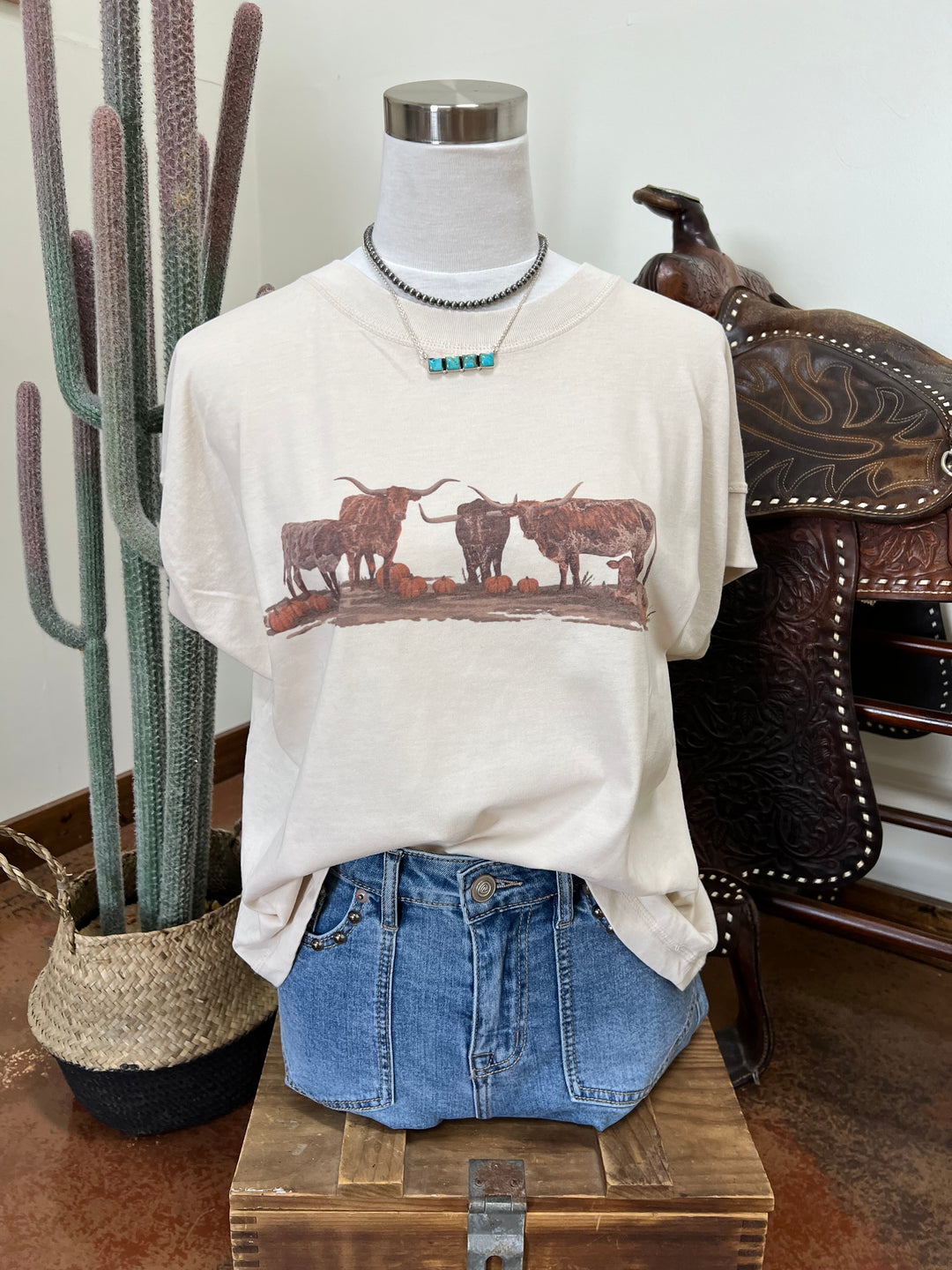 Longhorn Pumpkin Relaxed Tee
