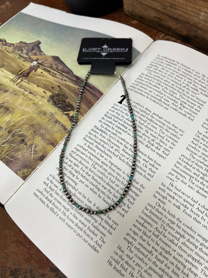 Turquoise Heishi Necklace{2 Lengths}