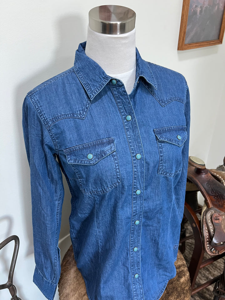 Ariat: Vintage Blue Long Sleeve
