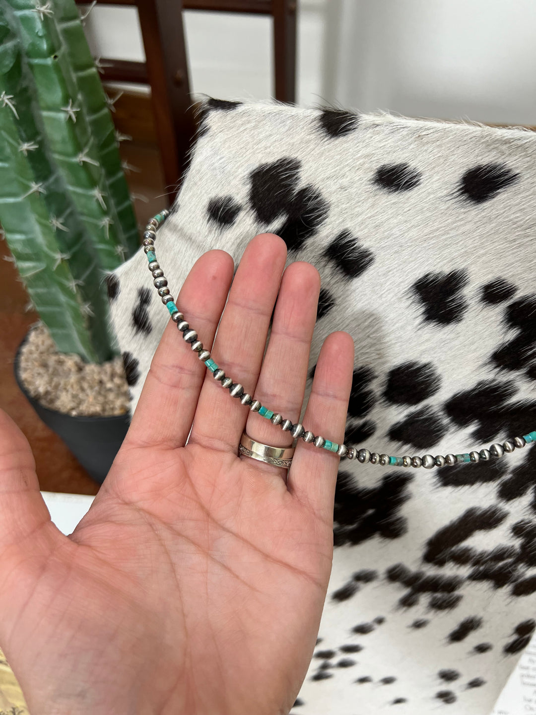 Turquoise Heishi Necklace{2 Lengths}