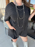 Too Comfy Romper-Black