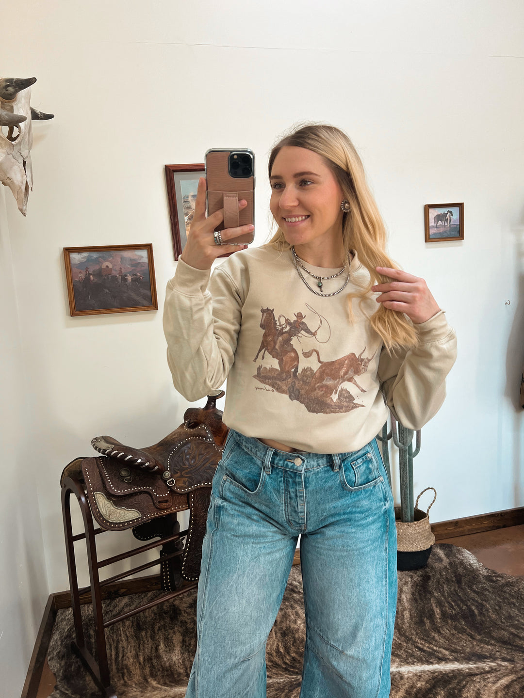 Cow Catcher Crewneck-{Multiple Colors}