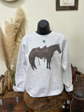 Roan Pony Crewneck- Ash