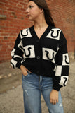 Horseshoe Checker Cardigan