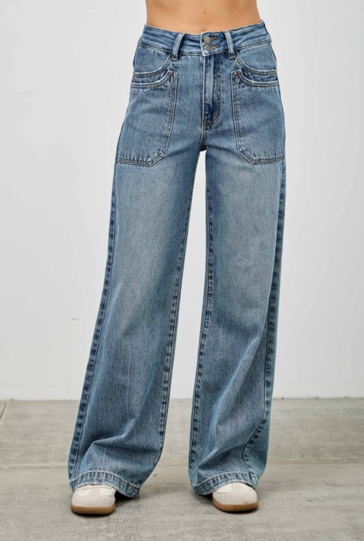 Coralie Western Wide Leg Jeans
