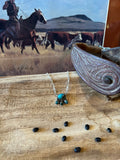 The Colter Necklace-White Buffalo/Turquoise