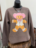 Pink Cowboy Gingerbread Crewneck